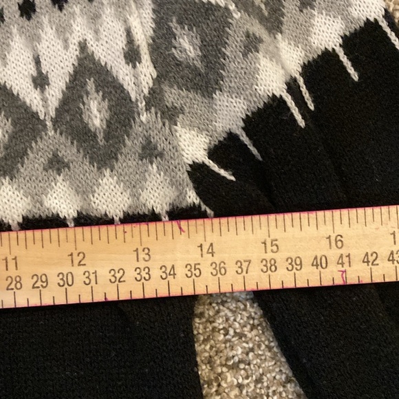 Turtleneck sweater dress - black fair isle print - S/M - Picture 6 of 6